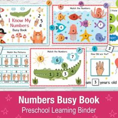 the numbers busy book for preschool learning