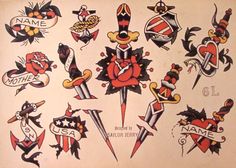 Sailor Jerry Tattoo Flash (10 Sheets): Snakes, Panthers, Geisha Girls Tattoo Sailor, 3d Butterfly Tattoo, Dragon Tattoos For Men