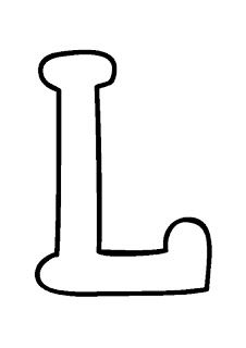 a black and white drawing of the letter l