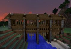 an image of a wooden house in minecraft