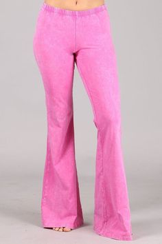 Chatoyant Mineral Wash Bell Bottoms Bubble Gum Pink Nine To Five, Dress Purse, Bubble Gum Pink, Bell Bottom Pants, Top Graphic Tees, Bell Bottom, Bubblegum Pink, Washed Jeans, Rompers Women