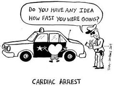 a cartoon car with a sheriff talking to it's driver, and the caption do you have any idea how fast you were going?