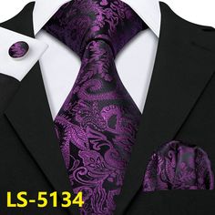 Color: LS-5134 Mafia Wedding, Men Accessory, Nice Suits, Halloween Weddings, Man Gear, Suit Stores, Necktie Set, Men's Ties, Dark Violet