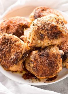 Crispy Baked Chicken Thighs - The Salty Marshmallow The Salty Marshmallow, Salty Marshmallow, Crispy Baked Chicken Thighs, Easy Oven Baked Chicken, Oven Baked Chicken Thighs, Crispy Baked Chicken, Easy Oven, Baked Chicken Thighs, Oven Baked Chicken