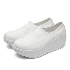 There are several eye-catching hues for these Soft Mesh Women Platform Sneakers to choose from. They have a contemporary, stylish, and beautiful aesthetic. This rubber sole is durable and offers continuous daily use. These are very plush and padded to give you the greatest level of comfort. Footwear to last you a lifetime: This is a really good quality material shoe. It's made of a solid material that will last an eternity. Perfect for running, walking, and any outdoor activity you want to do. T Comfortable Walking Shoes Women, Women Platform Sneakers, Mesh Heels, Comfort Shoes Women, Women Platform Shoes, Beautiful Aesthetic, Walking Shoes Women, Mesh Shoes, Womens Athletic Shoes