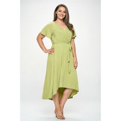 The Georgia Wrap Dress is a WEST K staple - it has a v-neckline, flutter sleeves, a faux wrap tie-waist detail and a hi-low hem. The easy fit silhouette and comfort stretch will make this dress a favorite piece you'll want in every print and color. Made in USA. Machine washable. Summer Flowy V-neck Dress With Tie Waist, Flowy Summer V-neck Dress With Tie Waist, Spring Flowy Faux Wrap Maxi Dress, Flowy Belted Wrap Dress With Surplice Neckline, Flowy Belted V-neck Maxi Dress, Flowy Belted Maxi Dress With V-neck, Green V-neck Wrap Dress For Spring, Flowy V-neck Belted Maxi Dress, Flowy Faux Wrap Dress For Spring