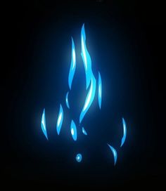 blue flames are glowing in the dark