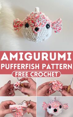 the amigurmi fish is made with sprinkles and crochet