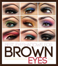 Eyeshadow For Brown Eyes, Beautiful Brown Eyes, Best Eyeshadow, Makijaż Smokey Eye, Younique Makeup, Eye Shadows, Colorful Eyeshadow, Long Lashes, Makeup Geek