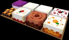 several different colored blocks sitting next to each other