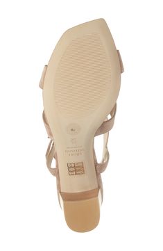 With a cushy insole, this casual sandal offers lasting comfort to be a weekend wardrobe favorite. 3" heel Adjustable ankle strap with buckle closure Leather upper/synthetic lining/leather and textile sole Imported Contemporary Accessories, Kids Styles, Ted Baker London, Designer Crossbody Bags, Flip Flop Slippers, Weekend Wardrobe, Sandals Brands, Contemporary Outfits, Sweaters And Leggings