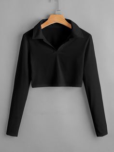 Black Collared Shirt, Stylish Fall Outfits, Fancy Tops, Cute Dress Outfits, Uni Outfits, Trendy Fashion Tops, Quick Outfits, Fashionista Clothes, Stylish Dresses For Girls