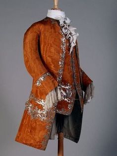 Orange Frock, 1750s Fashion, Embroidery Types