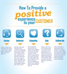 how to provide a positive experience to your customer [ infografic com ]