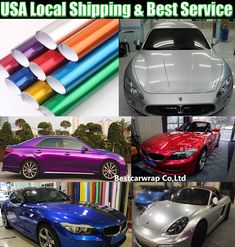 several different types of car wrapping and best service in the usa local shipping & best service