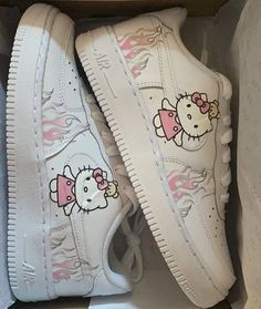 Hello Kitty Shoes, Kitty Clothes, Hello Kitty Rooms, Hello Kitty Clothes, Air Force 1s, Hello Kitty Aesthetic, Pretty Shoes Sneakers, Hello Kitty Accessories, Hello Kitty Birthday