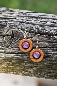 new dimension of wooden jewellery  rounded by KajzarsWoodWork Round Wooden Earrings As Gift, Round Wooden Earrings For Gifts, Wooden Round Earrings Gift, Wooden Round Earrings For Gifts, Wooden Jewellery, Olive Jewelry, Wooden Jewelery, Wood Jewelery, Cherry Earrings