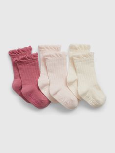 Baby First Favorites Organic Cotton Crew Socks (3-Pack) | Gap Baby Sweater Dress, Baby Bunting, Carters Baby Boys, Organic Cotton Baby, Hospital Bag, Girls Socks, Baby Socks, Baby Gap