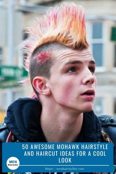 mohawk hairstyles men mohawk hairstyles men faded Semi Mohawk, Mohawks, Funky Style, Cartoon Hair, Mens Fade