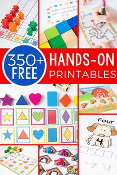 hands - on printables for kids to practice their handwriting and number recognition skills