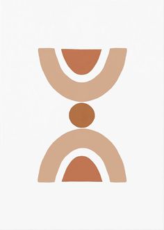 an orange and brown abstract design on a white background with the letter o in the center