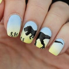 Do It Yourself Nails, Pastel Nail Art, Unghie Sfumate, Animal Nail Art, Animal Nails, Nails Tumblr, New Nail Art, A Dinosaur, Nailed It