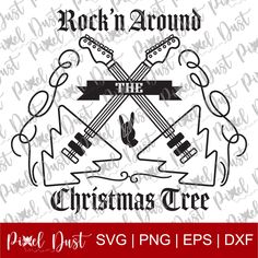 rock'n around christmas tree svg