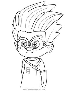 an image of a cartoon character with big eyes and short hair, in black and white