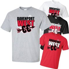 WHS Cross Country T-Shirt High School Cross Country, Cross County, West High School, Quick Quotes, Red T Shirt, Cross Country, Team Spirit, Black Media, Shirt Color