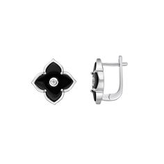 These sterling silver black onyx and cubic zirconia flower earrings are sure to add a stylish touch to any of your favorite looks. These sterling silver black onyx and cubic zirconia flower earrings are sure to add a stylish touch to any of your favorite looks.Click on this JEWELRY & WATCHES GUIDE to learn about fit, styles, materials and more! Diameter: 16 mm Closures: latch back Metal: sterling silver Plating: rhodium Finish: polished Packaging: boxedSTONE DETAILS Stone type: cubic zirconia, onyx Total weight: 1 ct. Center stone weight: 1/8 ct. Center stone size: 2 mm x 2 mm Shape: round Setting: bezel Gemstones may have been treated to enhance their appearance. Special care may be required. Please visit our Gemstone Treatment & Special Care Guide for more information. Please note, due t Luxury Silver Earrings With Black Diamonds, Elegant Black Diamond Earrings In Sterling Silver, Elegant Sterling Silver Earrings With Black Enamel, Elegant Black Enamel Sterling Silver Earrings, Luxury Black Sterling Silver Earrings, Luxury Silver Earrings With Black Enamel, Elegant Silver Flower Earrings With Gemstone, Elegant Black Flower-shaped Earrings, Elegant Black Flower Earrings For Evening