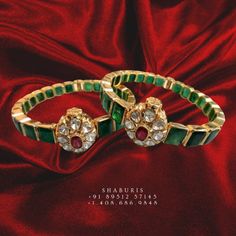 Emerald bangle indian jewelry indian bangle bracelet kada openable banble pure silver jewelry indian-SHABURIS Indian Bangle Bracelets, Silver Market, Diamond Necklace Indian, Ruby Bangles, Silver Diamond Necklace, Silver Jewellery Indian, Pearl Bangle, Bangles Making, Bangles Indian