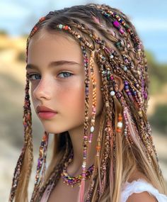 ♔ Enfants & Tresses ♔ Children & Braids New Braid Hairstyles, Kids Goddess Braids, Boho Knotless Braids With Color, Braid Hairstyles For Kids, New Braided Hairstyles, Short Hair For Kids, Hair Braid Beads, Kids Short Hair Styles, Braids Kids