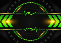 an abstract green and black background with arrows