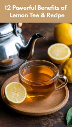 12 Powerful Benefits of lemon tea and Recipe Benefits Of Lemon, Lemon Benefits, Tea Health Benefits, Lemon Tea, Lemon Water, Be Aware, Tea Recipes, Herbal Tea, Side Effects