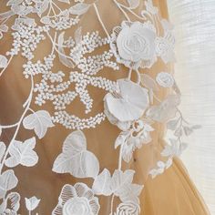 super gorgeous ivory bridal lace applique , thick ivory floral embroidery , very chic and beautiful size is about 54 x 30 cm  ,a very large piece . There are 3 pieces of 3D rosette on this applique, as you can see from last picture . Sold by per pieces ~~ Limited stock . Similar one https://www.etsy.com/listing/401046655/bridal-lace-applique-in-white-for?ref=shop_home_active_1 https://www.etsy.com/listing/273132770/bridal-gown-lace-applique-wedding?ref=shop_home_active_2 https://www.etsy.com/lis Victoria Style, Wedding Dress Strapless, Victoria Fashion, Applique Wedding, Ivory Bridal, Wedding Lace, Lace Bridal Gown, Strapless Gown, Gown Wedding