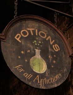 a sign hanging from the side of a brick building that says rotton's local africtors