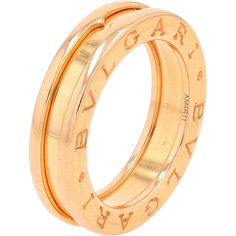 18K Rose Gold BVLGARI B Zero Ring - Iconic Designer Band Bvlgari Logo, Rose Gold Accessories, Bvlgari Jewelry, Versatile Jewelry, Luxury Rings, Rose Gold Band, Gold Accessories, Elegant Ring, Fine Jewelry Collection