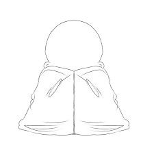 a drawing of a woman's hoodie with a bow on the front and back