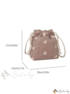 Bird in Bag - Floral Pattern Fashionable Dating Sling First Contact, Bird In Bag, Bag Bag, Polyester Material, Straw Bag, Free Gifts, Floral Pattern, Straw, Embroidery