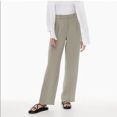 Excellent Condition. Worn 1x. Price Firm Due To Fees. Extremely Hard To Find, Discontinued Color. From 2022, Before Aritzia Changed Manufacturers And Quality Decreased Drastically. Also Available In Light Birch And Lavender Nyc P.U $115 Aritzia Effortless Pants, Effortless Pants, Aritzia Pants, Jumpsuit Trousers, Gray Green, Green And Grey, Pant Jumpsuit, Lavender, Pants For Women