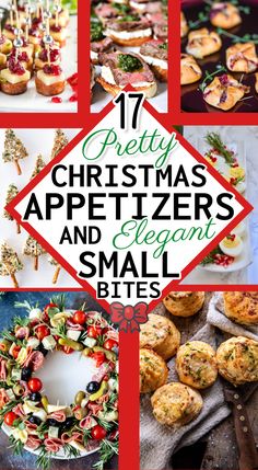 twelve pretty christmas appetizers and elegant small bites