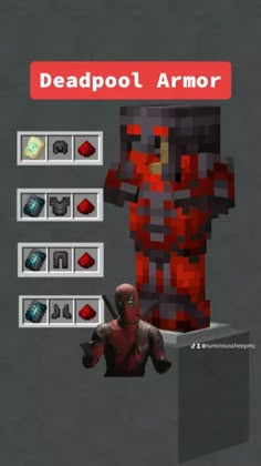 the deadpool armor is shown in this screenshot from an upcoming game, deadpool armor