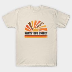 Embrace the retro vibes of the 70s with this vintage-inspired 'Salty But Sweet' sunset t-shirt. Crafted for those who exude a laid-back attitude with a hint of sweetness, this tee captures the essence of coastal coolness. Whether you're strolling along the beach or dancing under the stars, this t-shirt adds a touch of nostalgia to any outfit. -- Choose from our vast selection of Crewneck and V-Neck T-Shirts to match with your favorite design to make the perfect graphic T-Shirt. Pick your favorit Dancing Under The Stars, Pto Ideas, Retro Sun, Husky Mom, Beach T Shirt, Sun Bum, Vintage Sun, Trash Panda, Sun Shirt