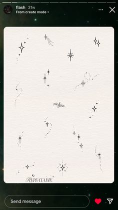 the stars in the sky are drawn on paper