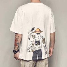 Luffy Cosplay, One Piece Shirt, Women Streetwear, Boxing T Shirts, Bone White, T Shirt Costumes, Clothes Ideas, Japan Fashion, Streetwear Women