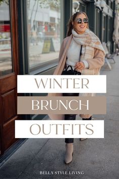 Winter Breakfast Date Outfit, Afternoon Drinks Outfit Winter, Black And White Buffalo Plaid Outfit, Fancy Brunch Outfit Winter, Brunch Outfit Cold Weather Casual, Brunch Looks Winter, Bottomless Brunch Outfit Ideas Winter, Sunday Roast Outfit, Warm Brunch Outfit