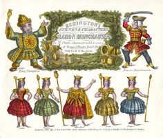 an illustration of men and women dressed in costumes