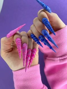 Xxl Nails, Fantasy Nails, Long Nail Designs, Swarovski Nails, Stiletto Nails Designs, Dope Nail Designs, Crazy Nails, Acrylic Nails Coffin Pink