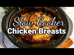 Learn how to make Slow Cooker Chicken Breasts that is flavorful and easy to make. Simple seasonings make this perfect chicken breasts recipe. Chicken Breast Recipes Crockpot, Slow Cooked Chicken Breast, Gifted Classroom, Slow Cooker Salisbury Steak, Eating On A Dime