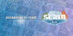 the cover art for sleib celebrating 21 years, with images of people and stars